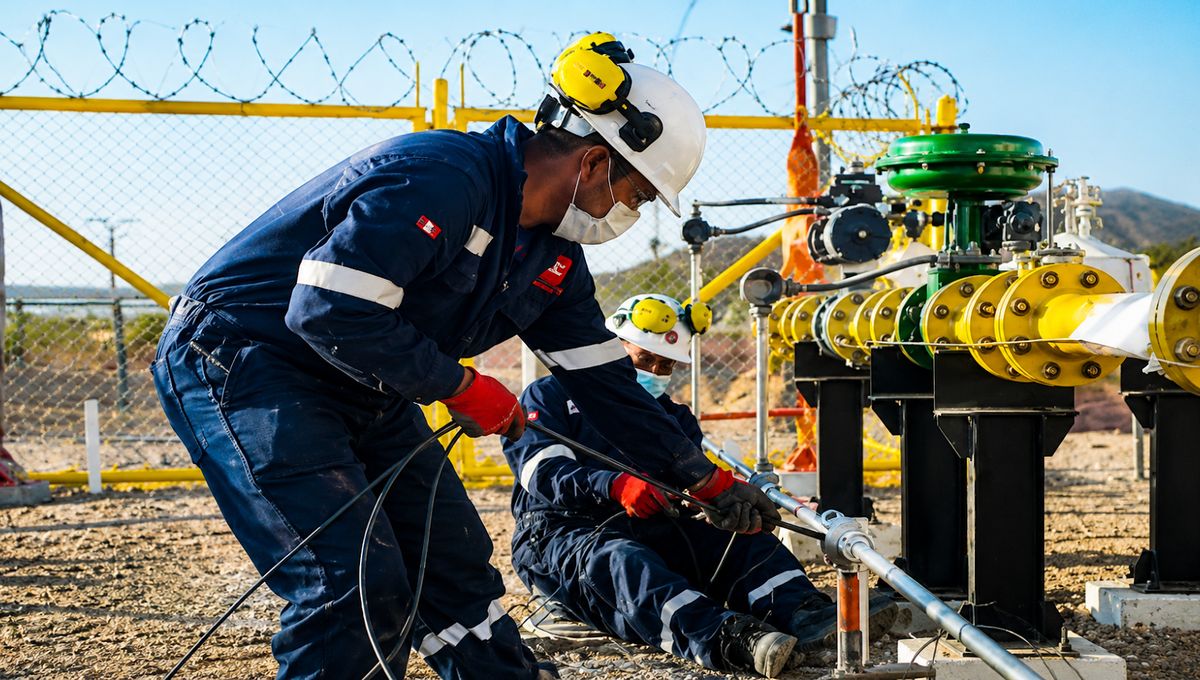 Montaje de equipos medidores en planta